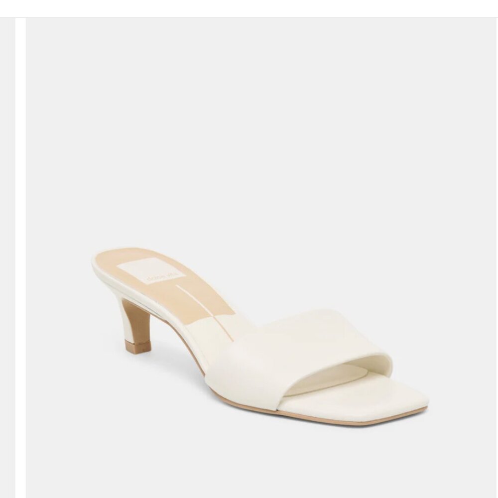 Dolce Vita Rexa Heels True White Leather sz 10